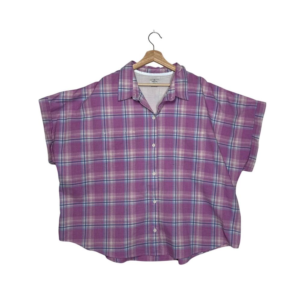 Ridgecut Toughwear Oversized Plaid Button Down Shirt Sz 3X Casual Relaxed Fit